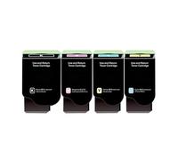 4pcs MC2425 Toner Compatibile con Lexmark MC2425 | Stampa a colori, Uso ufficio, Output nitido, Prestazioni stabili, MC2325 C2425 MC2535