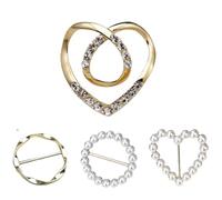 4pcs Metal Ring Waist Button Scarf Button Corner Hem Waist Knotted Brooches Women T-shirt Fixed Buckle Girl Decor per donne ragazze accessori decorativi(Gold)