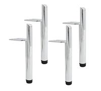 4pcs Metal Table Legs Sofa Legs,Furniture Support Legs,Modern Side-Mounted DIY,Adjustable Height Cabinet Feet,Coffee Table Feet,for Dresser,with Screws, 20cm, 7.9in,Silver