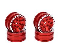 4pcs metallo a 8 bordo per foro rotondo per auto di arrampicata assiale SCX24 1/24 (Rosso)