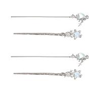 4PCS Metallo Capelli Bastoni Per Le Donne Lungo Capelli Panino Titolare Con Luna Disegni Antico Accessori Per Lo Styling Delle Donne Bastoni Per Lungo