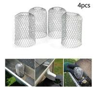 4pcs Metallo Grondaia Foglia Detriti Trappola Protezione Tubo di Scarico Cover