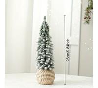 4pcs Mini Alberi di Natale Artificiale Piccolo Neve Pino Decor Vacanza Ornamento