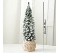 4pcs Mini Alberi di Natale Artificiale Piccolo Neve Pino Decor Vacanza Ornamento