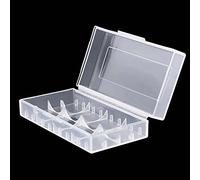 4Pcs mini contenitore di plastica trasparente della batteria, chiaro banca di potere casi contenitore (A)