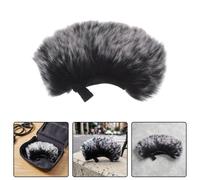 4Pcs Mobile Phone Microphone Windscreen Black Plush Cover for Interviews