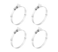 4pcs Morsetto per Tubo in Acciaio Inox 304 Regolabile 3.1"-4" (78-101mm)