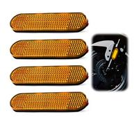 4PCS Moto Bicicletta E4 Catarifrangente Forcella Catadiottro Cat's Eye Posteriore Autoadesiva 100 x 24 x 8 mm Catarifrangente Giallo Rettangolare per Moto Scooter Dove Sono Richieste Avvertenze