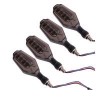 4pcs Motorcycle 30LED Flowing Turn Signal Light Indicator Lamp Amber Blue