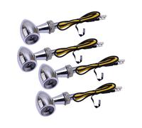 4pcs Motorcycle Amber Mini Bullet LED Turn Signal Light Brake Lamp Indicator