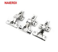 4PCS NAIERDI C Serie Cerniera Porta In Acciaio Inox Cerniere Idrauliche Ammortizzatore Buffer Soft Close Per Armadio Mobili Da Cucina Ferramenta Insert Embed