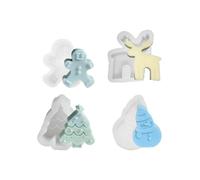 4pcs Natale Silicone Ornamento Stampi Albero Casting Resina epossidica Stampi Artigianato Forniture Silicone Albero di Natale Intonaci Casting