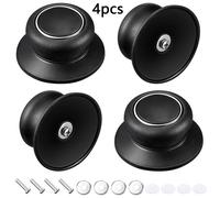 4pcs Nero Coperchio Pentola Maniglie Pomelli Pan Universale Antiruggine Attrezzi