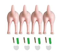4Pcs Nordic Cute Dog Tail Ganci con Viti Nastro Adesivo Montaggio A Parete per Gancio Cappello Cappotto Decora Appendiabiti Da Parete Gancio