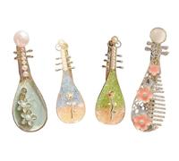 4PCS Nuovo stile cinese Rose Pipa Hair Clips Set, Pin per capelli di pipa di rosa, nuova clip laterale in stile cinese, clip di bangs