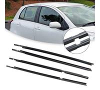 4pcs Outer Door Glass Weatherstrip Moulding Per Toyota Yaris Vitz 2005-2010 S1