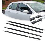 4pcs Outer Door Glass Weatherstrip Moulding Per Toyota Yaris Vitz 2005-2010 S1