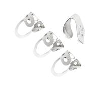 4pcs/pack Ghitar Ghitar Pollice Picks Plectrum Regolabili Per Dito Per Banjo Acustico Ukulele Bass Silver Ukulele