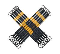 4Pcs Palo Di Collegamento Telescopico Per Coni Stradali - Barriere Di Sicurezza Stradale Retrattili Per Parcheggi E Gestione Della Comunità(Black and Yellow,12Pcs)