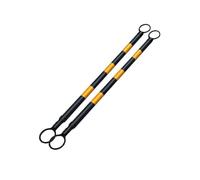 4Pcs Palo Di Collegamento Telescopico Per Coni Stradali - Barriere Di Sicurezza Stradale Retrattili Per Parcheggi E Gestione Della Comunità(Black and Yellow,2Pcs)