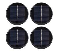 4pcs pannelli solari policristallini rotondi 6v celle solari portatili mini di diametro da 80 mm di diametro con fili per progetti fai -da -te che illuminano piccoli spazi