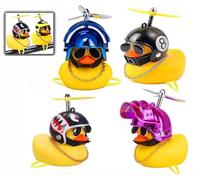 4PCS Paperella di Gomma,giocattolo Anatra gialla Decorazioni per cruscotto,Paperella di Gomma Accessori con elica,Il miglior Regalo per Bambini e Adulti