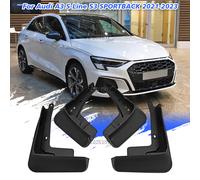 4PCS Paraspruzzi Per Audi A3 S-Line / S3 8Y Hatchback Anteriore posteriore Nero