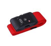 4Pcs Password Lock Luggage Belt Adjustable Travel Suitcase Band Rope 2M Straps Accessories Per Bagagli(Red)