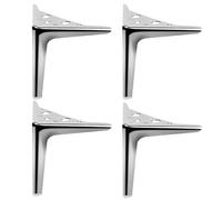 4Pcs Piedini per Mobili,Piedi per Mobili Triangolari in Metallo Gambe,Gambe per Mobili in Metallo,Piedi di Ricambio Triangolari,per Armadio/Divano/Letto/Sedia/Tavolo (20cm/7.87in,Silver)