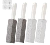 4PCS Pietra Pomice Pulizia Pietra con Manico, Pietra Pulizia WC, Pietra Pomice Detergente WC, Cleaning Block per la macchie profonde e filigrane dure Bagno, Lavandino, Cucina