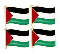 4pcs Pin bandiera palestinese che saluta la bandiera della bandiera palestina in lega elettroplata 0,98x0.79in badge badge per spillo palestine per abiti da festa in parata