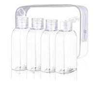 4pcs Portatile 100ml Bottiglie Ricaricabili Contenitori Cosmetici Per Shampoo Balsamo Struccante Struccante A Prova di Perdita Vi