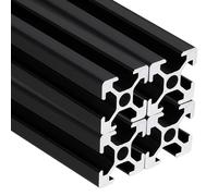 4Pcs Profilo Alluminio 2020 Anodizzato Nero, Binario Lineare 100mm, per T Slot