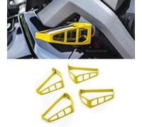 4Pcs Protezioni indicatori direzionali moto GIALLO 40 YEARS GS BASE CORTA+LUNGA