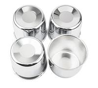 4pcs Push Through Wheel Center Caps Chrome Silver for 108MM 4.25" Center Bore Auto Trailer Wheel Rim