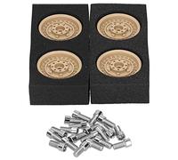 4Pcs RC Beadlock Wheel Hubs, Zinc Alloy Plastic Material, Replacement for //GEN8/MST/, Strength And Durability, Reduce Car, Improve RC Performance (Yellow)