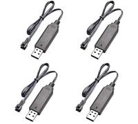4PCS RC Caricabatteria 3.7 V Cavo Del Caricatore Usb con spina SM-2P per NiCd/NiMH/LiPo Batterie Fit per RC Auto FPV Drone Quadcopter