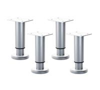 4Pcs Regolabile Telescopico Armadio Gamba Mobili Suport Piedi Metallo Piede Rotondo Cucina Armadio Gambe Hardware Altezza Regolabile Mobili Gamba