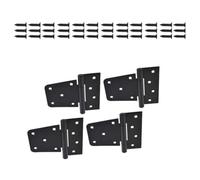 4Pcs Resistente Nero Ferro Cancello Cerniere Ricambio Granaio Hardware