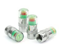 4Pcs Reusable Auto Tire Monitor Caps Tire Pressure Sensor Visual Alert