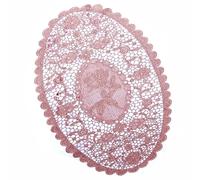 4PCS Ricamato Floreale Pizzo Tablemat Intaglio Ovale Tovaglietta Coaster Decor
