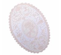 4PCS Ricamato Floreale Pizzo Tablemat Intaglio Ovale Tovaglietta Coaster Decor