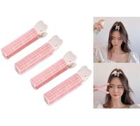 4Pcs Rosa Volumizzante Radice Dei Capelli Clip FAI DA TE Bangs Bigodino Auto Grip Rullo Dei Capelli Set Styling Strumento Accessori