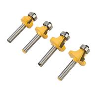 4PCS Rotonda Sopra Bordatura Router Bit Set Di 1/4 Gambo 1/8 &1 / 4 & 3/8 &1 /2