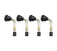 4PCS Rubber Angle Valve 90 Degree Tubeless Tire(4PCS PVR70) | 90-degree bent design, per easy pump access, tight seal, rubber aluminum build, 4-pack set