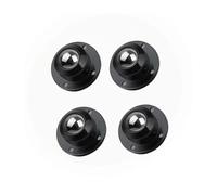 4Pcs Ruota autoadesiva Mini ruote girevoli universale in acciaio inossidabile Puleggia di rotazione a 360 gradi for pattumiera for mobili(Black-A)