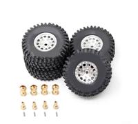 4PCS Ruote RC 1 Pollice per TRX4M per defender Crawler 4PCS Ruote | Mescola gomma per tattica, trazione superiore su fango e pietra, stabilitÃ migliorata in salita(Black B)