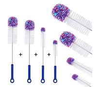 4pcs Scovolino Bottiglie, Cleaning Brush Testa di Cotone, Spazzola di Bottiglia, Bottiglia Spazzola Manico Lungo per Il Lavaggio di Birra, tè, Calderone, Caraffa Stretta Collana Bottiglie (4pack-b)