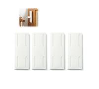 4pcs Self-adhesive Desktop Socket Fixer, Adhesive Punch -free Socket Holder, Plug-in Socket Fixer Bracket Stand Surge Fixator Desk Wall Mount Punch Free, For Kitchen Home And Office (White)