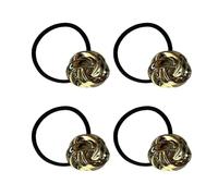 4pcs Semplice ma Elegante Metallo Rosa Fascia Dei Capelli Coda di Cavallo Corda Dei Capelli Accessori Per Varie Acconciature Sofisticate